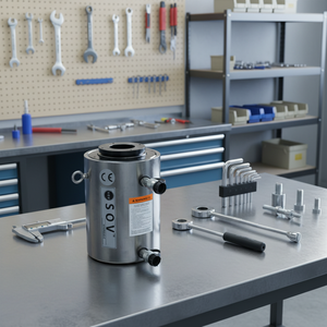 Cylindre hydraulique Enerpac RRH-1006 à double effet, 100 tonnes, 700 bars, à piston creux en acier, robuste, pour traction et poussée, durée de vie 8-10 ans - Product Image 1