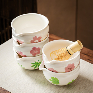 حامل أدوات حامل شوان سيراميك ملون بشعار مخصص وعاء ماتشا وحامل 2 طقم مع علبة هدايا - Product Image 3