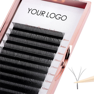 Venta al por mayor profesional de doble capa prefabricados C D Curl Volume Fans Y Tipo 0,07mm Extensiones de pestañas Yy Lashes - Product Image 1