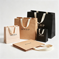 Sac cadeau rose écologique avec poignée en corde de coton, livraison express 72H, sac de shopping en papier imperméable