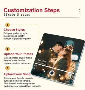 Imán de nevera cuadrado de Navidad estilo Art Deco moderno DZ, diseño de animales, PVC, vidrio, caucho, forma, estilo, en blanco, Bluetooth, magnético - Product Image 3