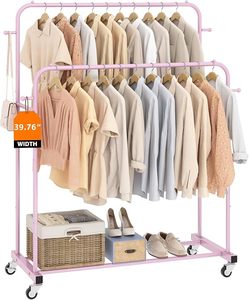 Porte-vêtements pour suspendre les vêtements, 4 crochets, multifonctionnel, pour chambre à coucher, couleur au choix - Product Image 2