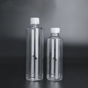 330 מ""ל 500 מ""ל בקבוקי פלסטיק למשקה מיץ PET חד פעמי בקבוק אריזת מיץ שקוף עם מכסה הברגה שקוף