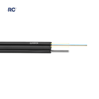 FTTH Outdoor Indoor Optical Fiber Drop Cable 1 2 4 Core G657A1 G657A2 Single Mode LSZH PE Sheath Fiber Optic Cable Black