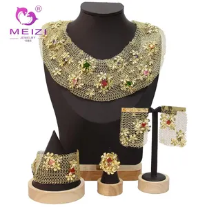 مجوهرات MEIZI الأكثر مبيعًا في دبي طقم سوار قرط 18k للنساء