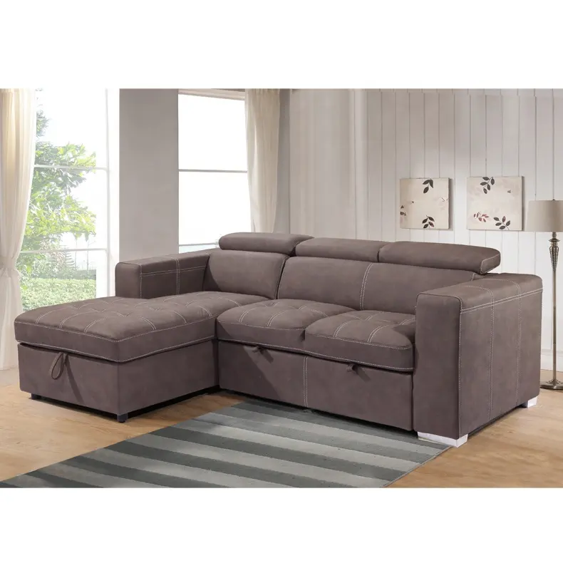 Ingleside 2 modern comfort l shaped sleeper sofa corner sofa for living room