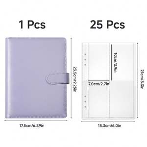 Carpeta de Presupuesto A5 de Cuero PU con 6 Anillas para Planificador y Desafío de Ahorro de 100 Sobres, Venta al por Mayor - Product Image 6