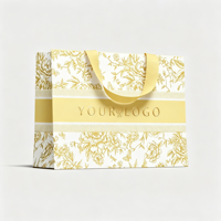 Sac de courses en carton ivoire recyclable avec poignée en ruban à sangle interne 190-230 g/m² Logo personnalisé pour vêtements