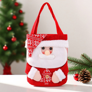 Christmas Party Favor Bag Candy Storage Hand Bag Santa Snowman <b>Reindeer</b> <b>Xmas</b> Gift Packaging Supplies - Product Image 4