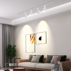 Spot LED GU10 moderne sur rail, ampoule remplaçable, projecteur en aluminium orientable à 360 degrés pour plafond, cuisine, <span class=keywords><strong>galerie</strong></span> - Product Image 6