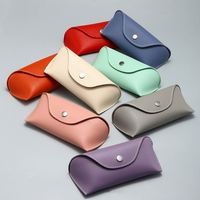 JS RTG001 Étui à lunettes de soleil pliable surdimensionné en cuir de forme irrégulière, personnalisable avec logo, ensemble d'emballage tendance