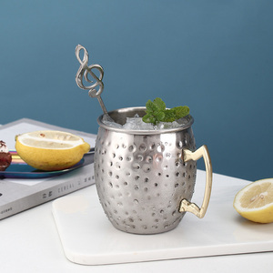 XHL <span class=keywords><strong>SUB</strong></span> 500ml martelé vin mule tasse en acier inoxydable moscou ananas café bière personnalisé verre céramique PP verres retour école - Product Image 4