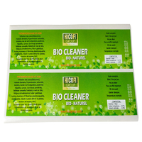 Etiquetas de Vinilo Impermeables Personalizadas para Botellas de Bio Limpiador, Pegatinas Autoadhesivas Duraderas para Empaques de Productos de Limpieza del Hogar