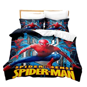 Bán Buôn Duvet Cover Set Giường Đôi In Kỹ Thuật Số Vải Cho Bộ Đồ Giường Nhà Cung Cấp 3D In Marvel Loạt