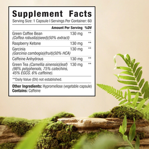 Cápsulas Adelgazantes OEM ODM con Granos de Café Verde que Superactivan el Equilibrio Digestivo y la Función Intestinal, Cápsulas Adelgazantes Garcinia - Product Image 2