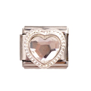 Pulsera y Collar de la Serie Amor con Circones Estilo Italiano DIY, Accesorios Transfronterizos, Material Principal Acero Inoxidable con Forma de Corazón y Concha - Product Image 5