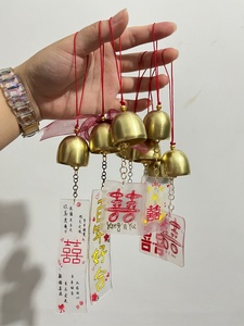Personalizado medio redondo puerta antigua viento Metal árbol de Navidad adornos Diy artesanías pequeñas campanas de latón - Product Image 4