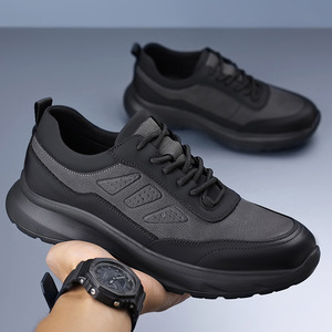 Zapatos Deportivos Casuales de Cuero para Hombre, Ligeros, con Entresuela de EVA, Suela de Goma, Tacón Bajo, Estilo para Caminar - Product Image 1