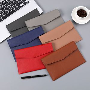 Promotion Business Leather Folder Custom Logo A4 <b>A5</b> A6 Administration Portfolio <b>Envelope</b> Paper File Holder Bag - Product Image 3