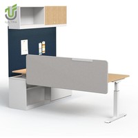 Solution d'angle ergonomique de bureau en forme de L réglable en hauteur à double moteur électrique IULTRA pour la maison ou le bureau