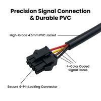 Cable de Señal de PVC de 4.5mm y 4 Núcleos con Conector de 4 Pines para Iluminación LED y Sistemas de Control Industrial