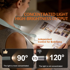 ไฟอ่านหนังสือแบบพกพา ปรับได้ ชาร์จซ้ำได้ ใช้พอร์ต Type-C/USB  ไฟ LED สำหรับอ่านหนังสือ  แบบคล้องคอ - Product Image 3