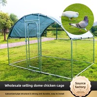 Nouveauté 2025 : Cages d'élevage en acier galvanisé pour pigeons et poulets – Poulailler métallique simple pour usage domestique et extérieur