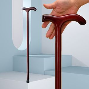 Canne en bois avec poignée en T antidérapante pour personnes âgées - Product Image 1
