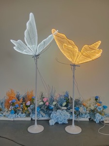 Decorazioni Matrimonio a Farfalla Oro Bianco Luce da Appendere Grande Farfalla Luminosa Illuminazione Sfondo Matrimonio - Product Image 3