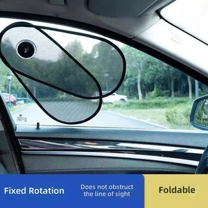 Parasol de malla para ventana lateral de coche con ventosa, aislamiento térmico, protección UV, no bloquea la vista, parasol universal para techo solar - Product Image 2
