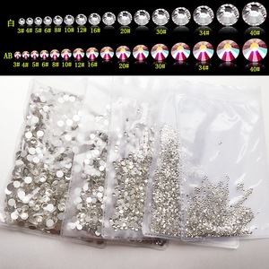 Yantuo SS20 non-hotfix untuk DIY kerajinan kuku pakaian sepatu tas kristal batu kaca Rhinestones grosir bulat Flatback - Product Image 3