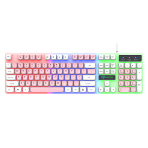 <span class=keywords><strong>Clavier</strong></span> de jeu flash filaire direct d'usine <span class=keywords><strong>clavier</strong></span> de jeu tactile mécanique rétro-éclairé avec lumières LED multicolores. - Product Image 6