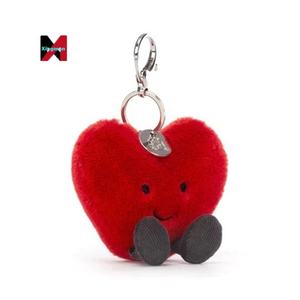 Etiquetas colgantes con acabado gelatinoso y 3 etiquetas, Llavero de peluche de acero estampado Oso de Barcelona con diseño de berenjena, Regalos al por mayor - Product Image 5