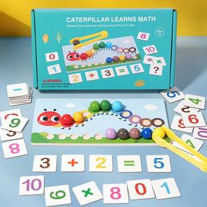 Juguete de Madera con Bolas de Colores y Números Aritméticos, la Oruga Muy Hambrienta, para Niños - Product Image 3