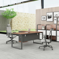 Ensemble de mobilier de bureau de luxe Meetco : Table de direction avec armoire, bureau de PDG, mobilier de bureau