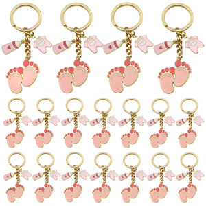 Porte-clés Bouteille de Bébé Rose et Bleue, Cadeau Commémoratif pour Parents, Mère et Père, Idéal pour Révélation du Sexe et Banquets de Bébé - Vente Flash - Product Image 3