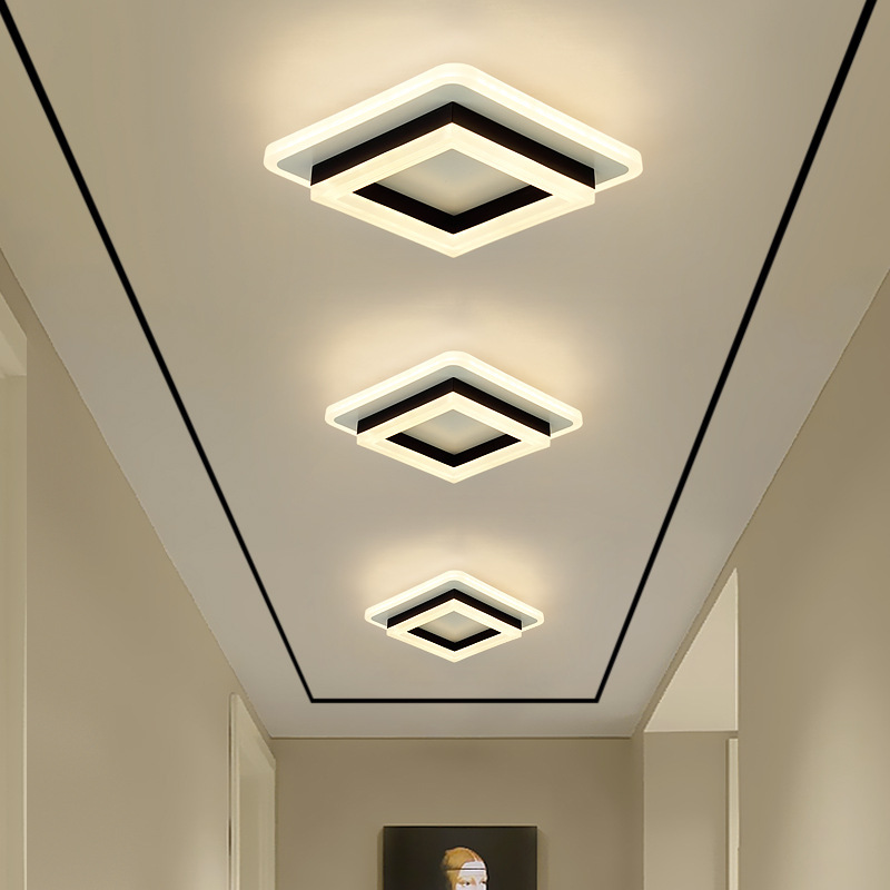 2025 Modern Nordic Light Fixtures Pop Square Acrylic Lamp Ceiling Home Decoration Hallway Corridor Led Ceiling Light · image 3