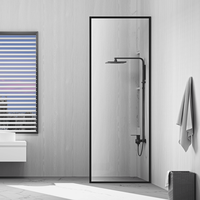 Écran de douche en verre à panneau de verre fixe à porte unique de haute qualité
