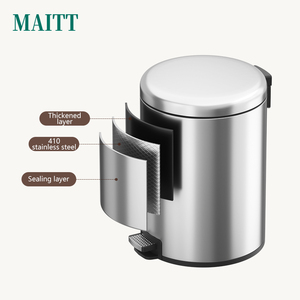 Cao cấp thép không gỉ Thùng rác <span class=keywords><strong>bin</strong></span> với bàn đạp chân mới cao giá trị vệ sinh xô cho phòng tắm nhà bếp phòng khách - Product Image 5