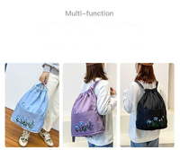 Sac à cordon pliable Oxford à vendre, sac à dos à cordon personnalisé en polyester pour hommes et femmes, vente en gros