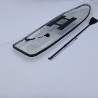 Planche à pagaie transparente en polycarbonate Planche de SUP transparente Planche de pagaie verticale transparente Crystal SUP