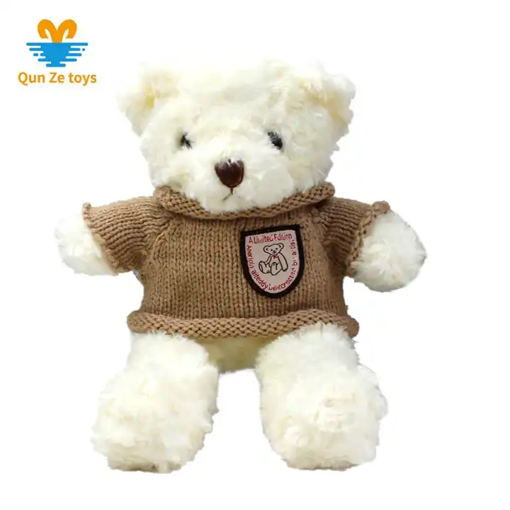 Source China Suppliers Wholesale Stuffed Plush Wear Sweater Teddy Bear  Stuffed Animal Toys on m.