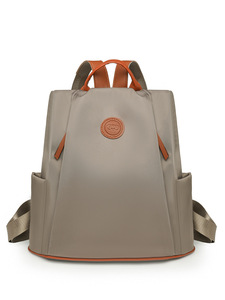 Fashionable Large Capacity Anti-Theft PU Oxford Cloth Zipper Women's <b>Backpack</b> <b>School</b> Sports Leisure Waterproof 20-35L - Product Image 2