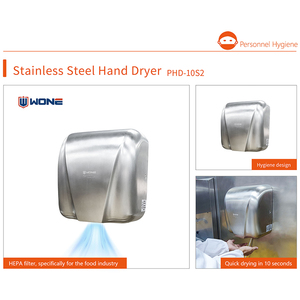 WONE Sèche-mains <span class=keywords><strong>industriel</strong></span> à jet de filtre HEPA à démarrage par induction par ventilateur à grande vitesse étanche pour les industries alimentaires - Product Image 5