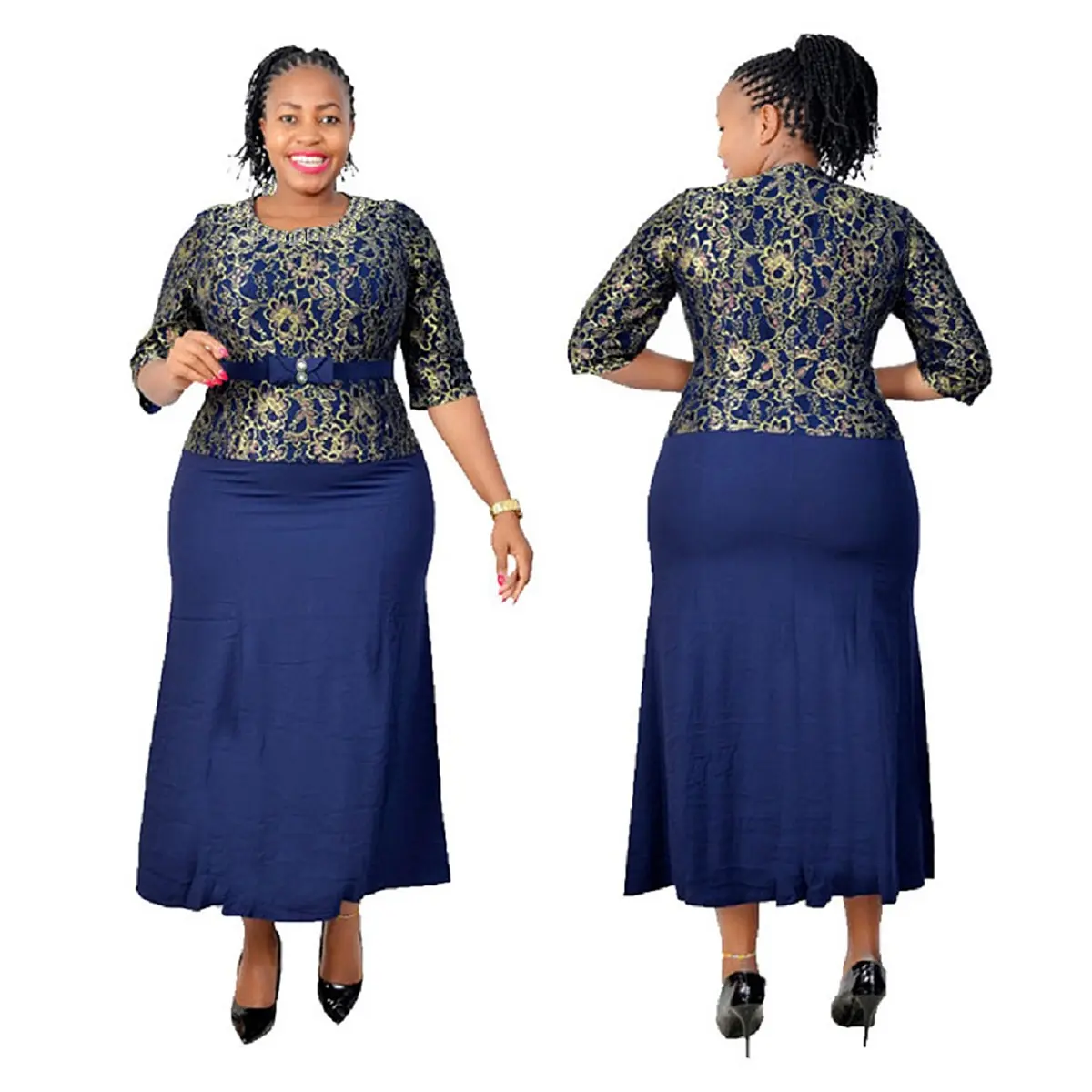 Lace style african ladies dresses for wedding church from turkey ladies elegant