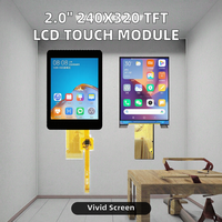 Modul tampilan LCD 2.0 inci 240x320 TFT RGB SPI MCU 22Pin layar sentuh kapasitif modul LCD 2 inci