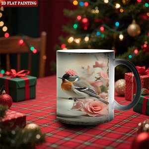 Custom Mug 11oz Frosted Black <b>Ceramic</b> Heat Changing Blank Gift <b>Cup</b> - Product Image 2