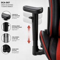 Chaise de jeu avec appui-tête réglable et coussin lombaire, capacité de charge de 150 kg, chaise de style racing BIFMA X5.1 pour les joueurs