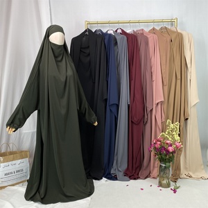 Modest Abaya Jilbab With Veil Belt Elegant Simple Muslim Women Prayer <b>Dress</b> Islamic Arabic Dubai <b>Eid</b> Abaya 6493# - Product Image 6