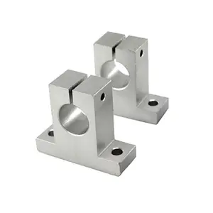 Guía de riel compatible con 25 aluminio 16mm 20mm soporte de eje de riel de varilla lineal SK20 SK30